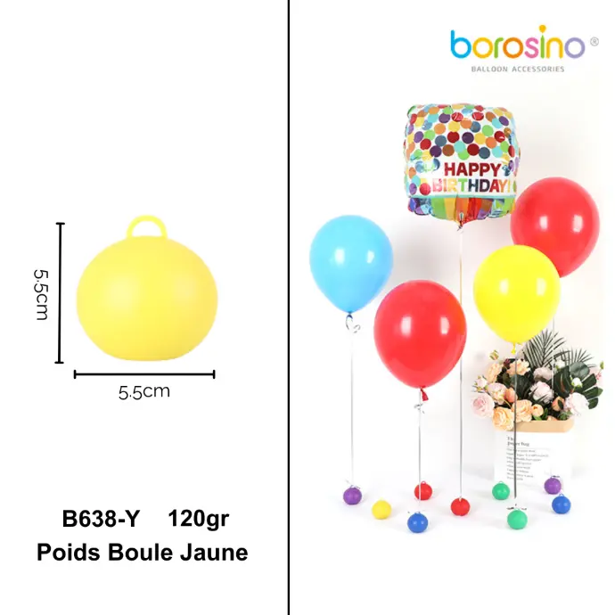 Poids boule JAUNE 120gr - Borosino