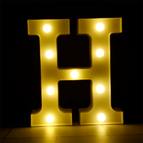 Lettre H Lumineuse Led – Borosino