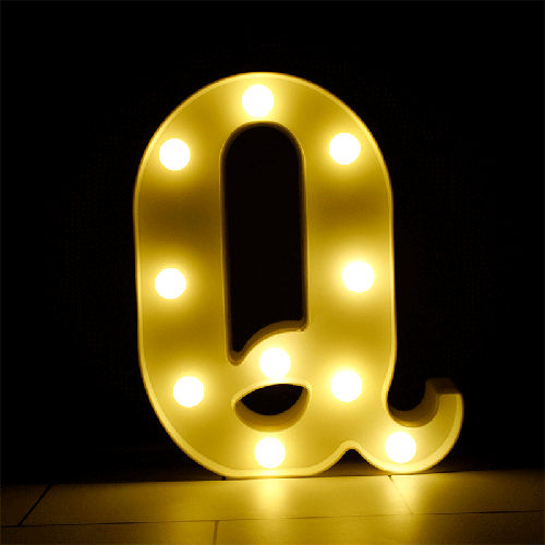 Lettre Q Lumineuse Led – Borosino