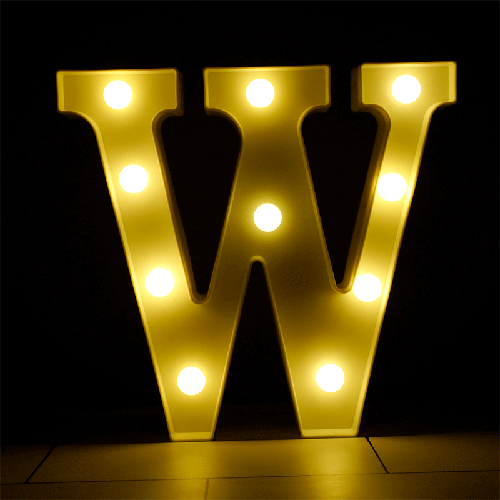 Lettre W Lumineuse Led – Borosino