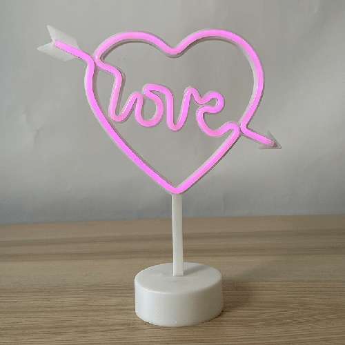 COEUR LOVE NEON SIGN LIGHTS ROSE (FR)