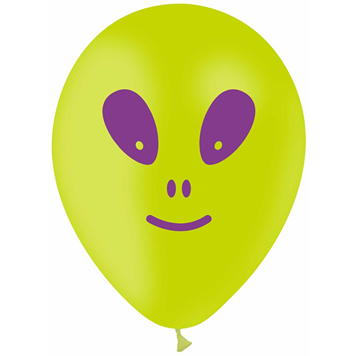 50 BALLONS LATEX 5'' IMP ALIEN 1F (FR)