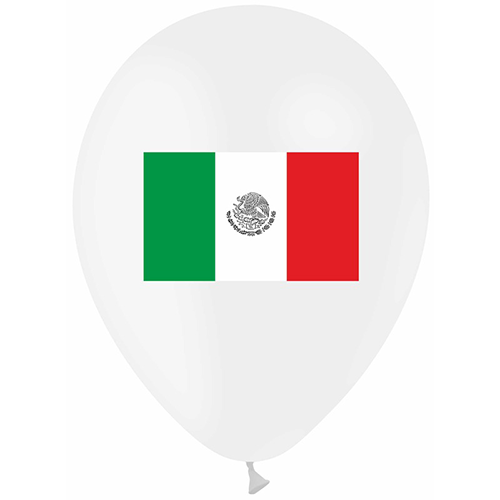 10 Bal Drapeau Mexique 1F/3C - Balloonia