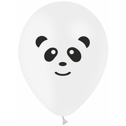 50 BALLONS LATEX 5'' IMP PANDA 1 face (FR)