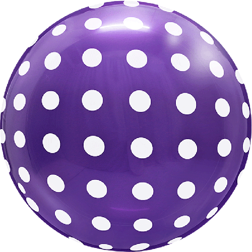 Dots Bubble 18" Violet Opaque - Eanjia