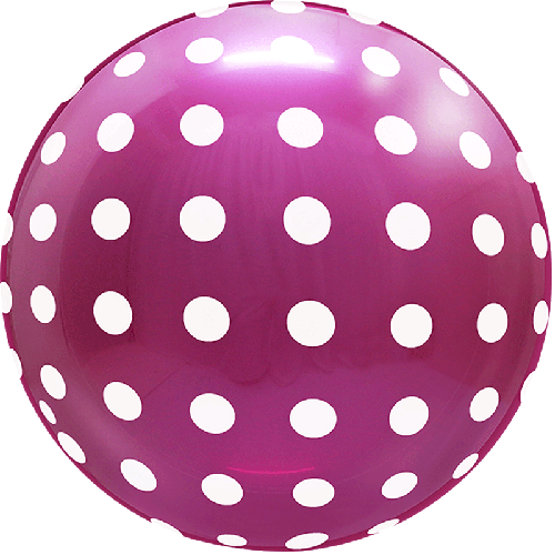 Dots Bubble Balloons 18 Magenta (FR)