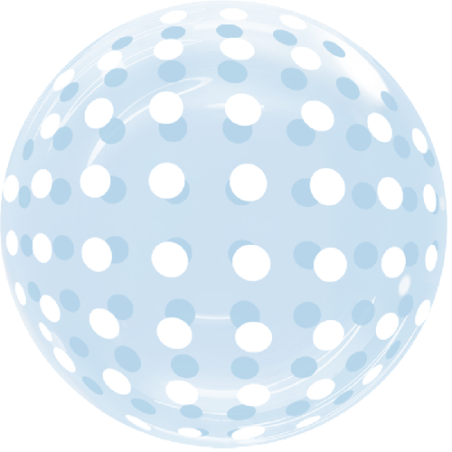 Dots Bubble 18" Bleu - Eanjia