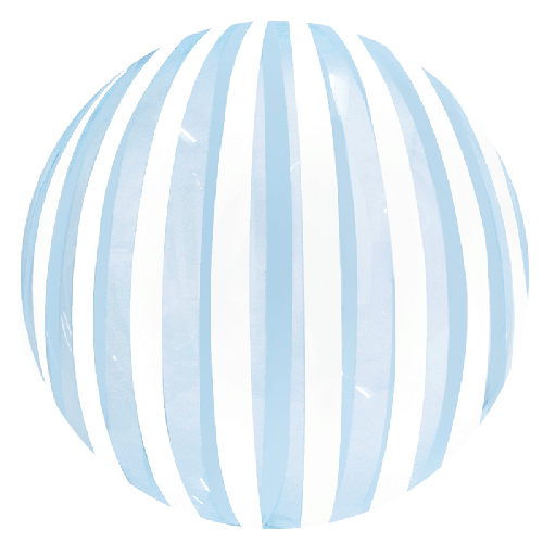 Stripe Bubble Balloons 18 Cristal Blue (FR)