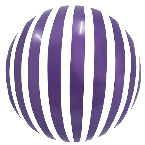 Stripe Bubble Balloons 18 Purple (FR)