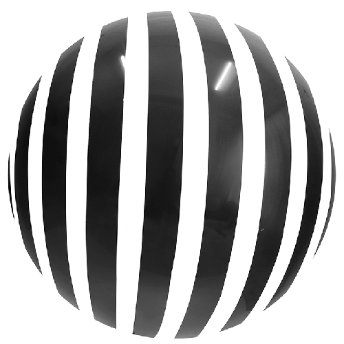 Stripe Bubble Balloons 18 Black (FR)