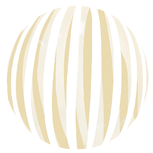 Stripe Bubble Balloons 18 Gold (FR)