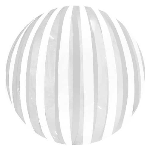 Stripe Bubble Balloons 18 Silver (FR)