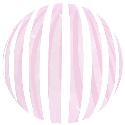 Stripe Bubble Balloons 18 Cristal Pink (FR)