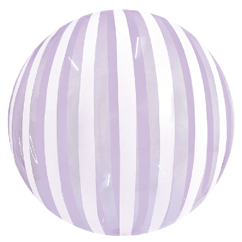 Stripe Bubble Balloons 18 Cristal Purple (FR)