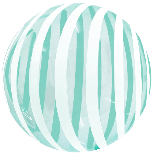 Stripe Bubble Balloons 18 Cristal Green (FR)