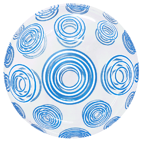 Printed Bubble Balloons 20 Blue Swirls (FR)