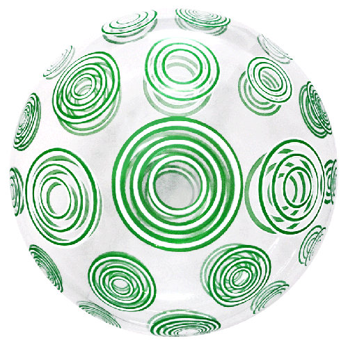 Printed Bubble Balloons 20 Green Swirls (FR)