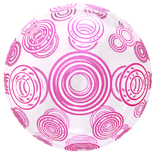 Printed Bubble Balloons 20 Pink Swirls (FR)