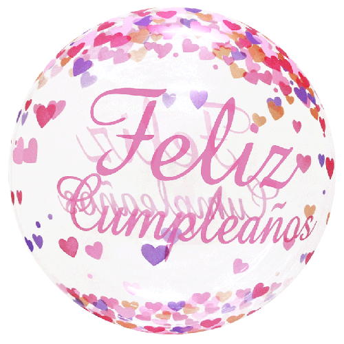 Printed Bubble 20" Feliz Compleanos Heart - Eanjia