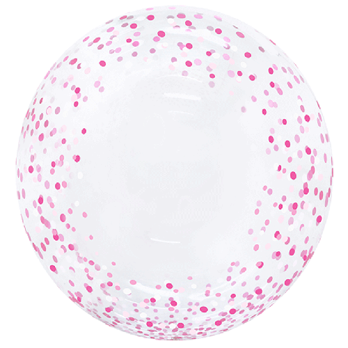 Printed Bubble Balloons 20 Pink Dots (FR)