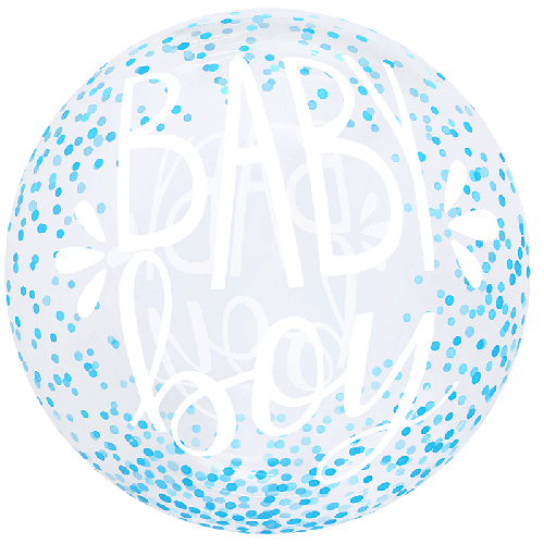 Printed Baby Boy Confetti Bleu Bubble 20" - Eanjia