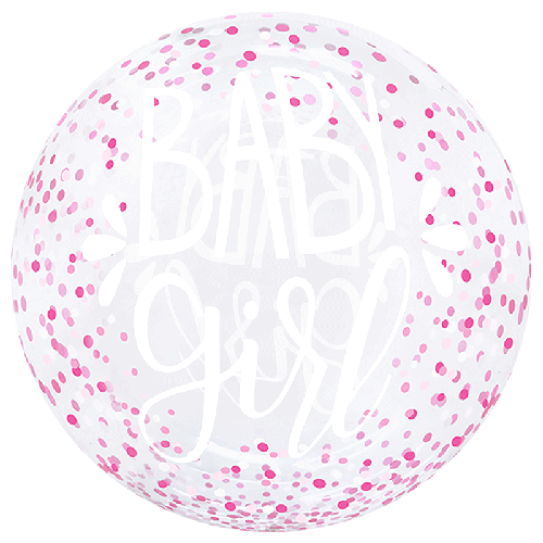 Printed Baby Girl Confetti Pink Bubble 20' (FR)