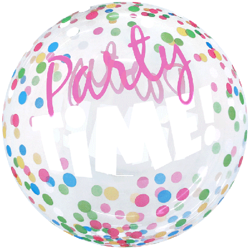 Printed Bubble Balloons 20 Party Time (FR)