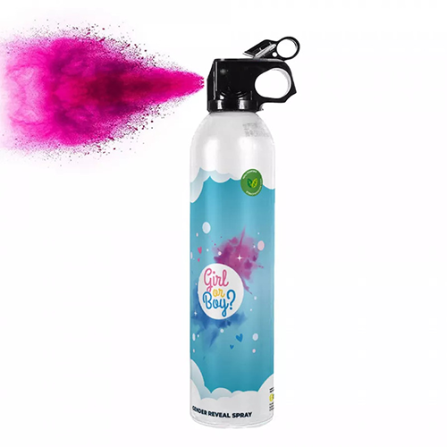 Extincteur gender reveal spray ROSE (FR)