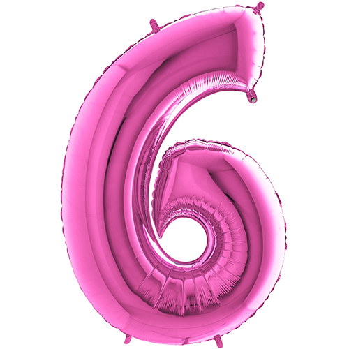 Chiffre '6' Fushia 40" - Grabo