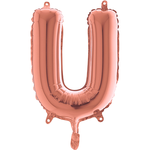 Lettre "U"  Rose Gold 14"  - Grabo