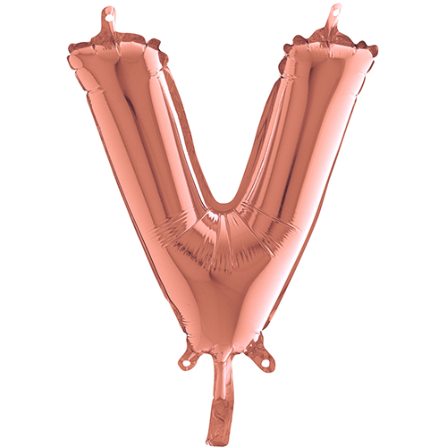 Lettre "V"  Rose Gold 14"  - Grabo