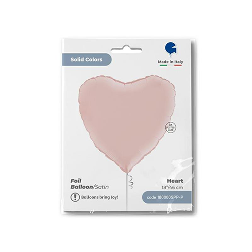 Coeur Satin Pastel Pink 18" - Grabo