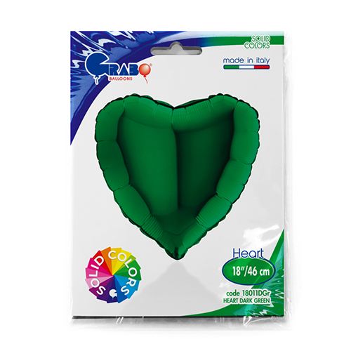 Coeur Vert Fonce 18"  - Grabo