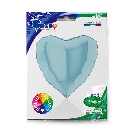 Coeur Pastel Bleu 18"  - Grabo