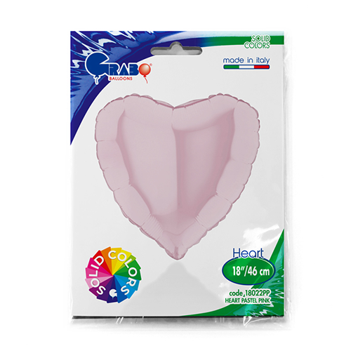 Coeur Pastel Rose 18"  - Grabo