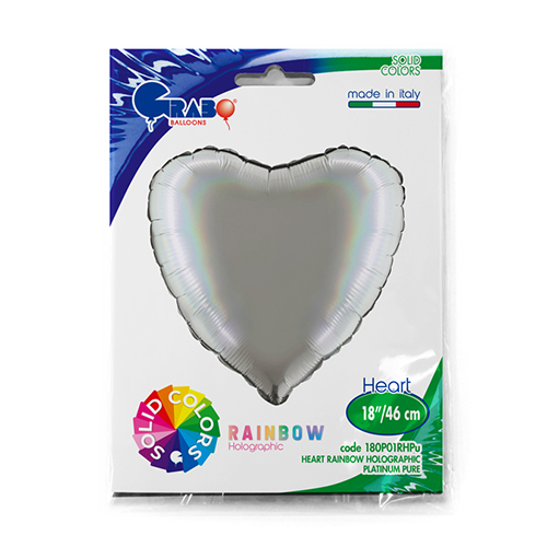 COEUR HOLO PURE PLATINE 18' Emballé (FR)