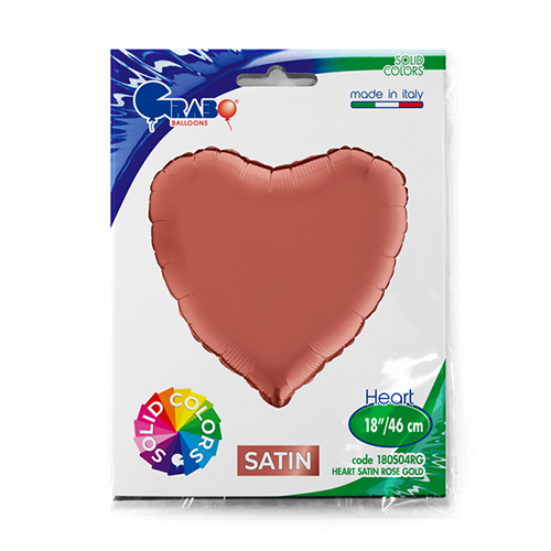 COEUR SATIN ROSE GOLD 18' Emballé (FR)