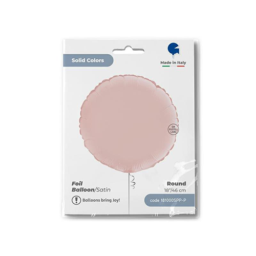 Rond Satin Pastel Pink 18" - Grabo