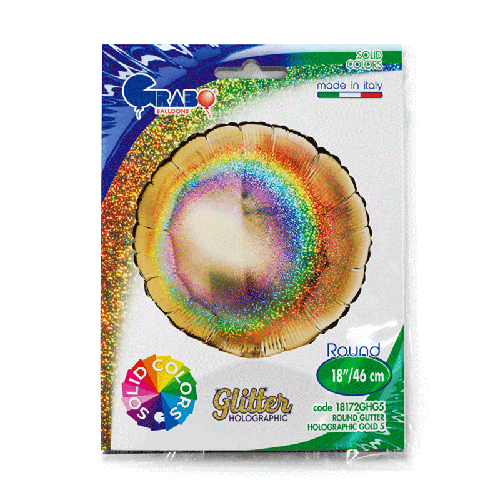 ROND GLITTER HOLOGRAPHIQUE GOLD5 18' EMBALLÉ (FR)