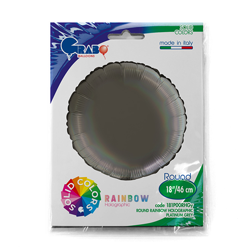 Rond Holo Gris Platine 18" - Grabo