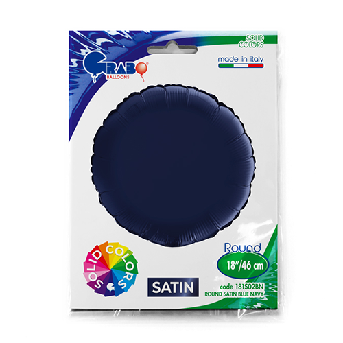 Rond Satin Bleu Marine 18" - Grabo