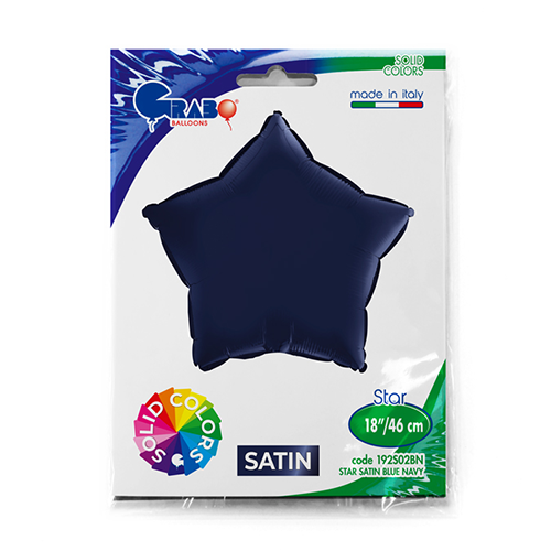 Étoile Satin Bleu Marine 18" - Grabo