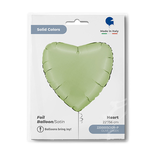 Coeur Vert Olive Satin 22" - Grabo