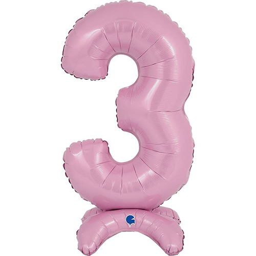 The Standups - Chiffre 3 Pastel Pink 25" - Grabo