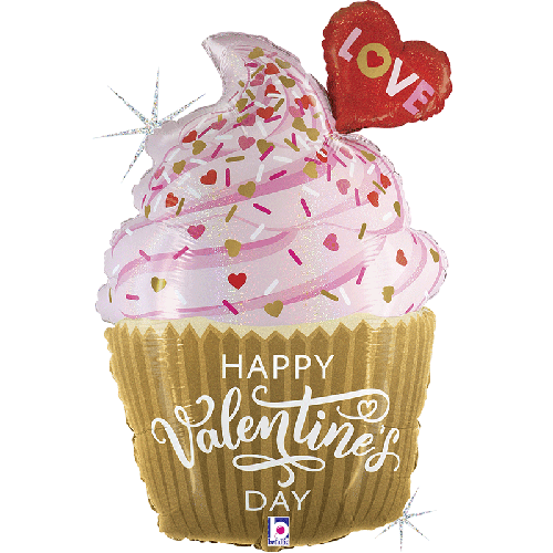 Valentine Golden Cupcake 31" - Grabo