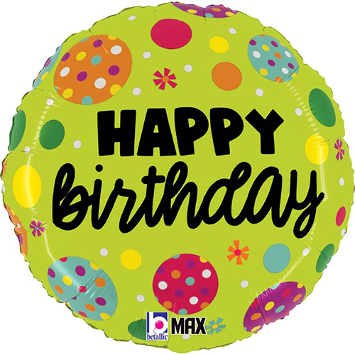 Birthday Polka Dots 18" - Grabo