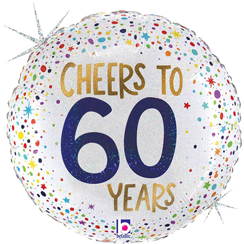 Cheers To 60 Years 18" - Grabo