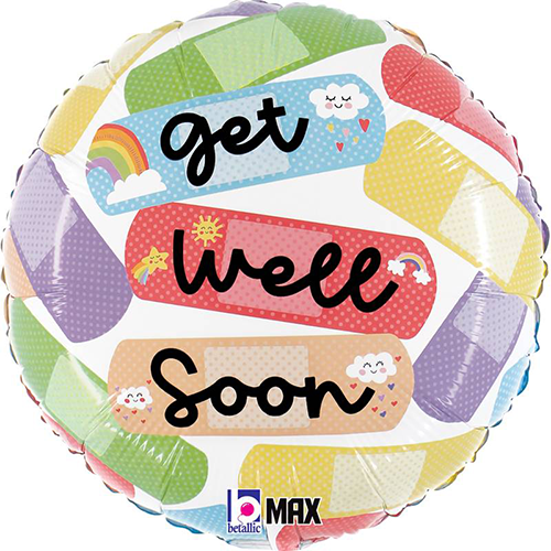 CHEERFULL GET WELL BANDAID 18'' PACK (FR)