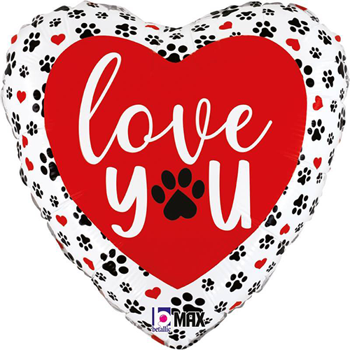 LOVE YOU PAW PRINTS 18' Emballe (FR)