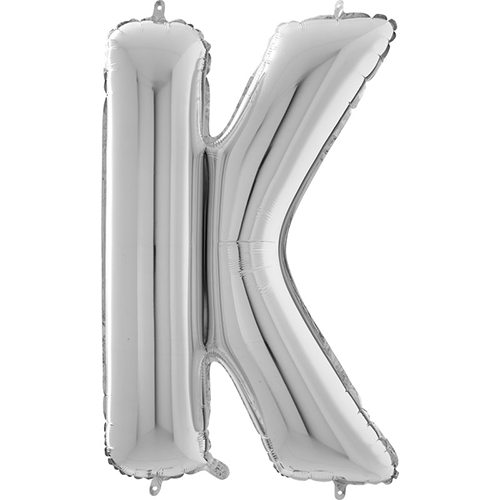 LETTRE 'K' ARGENT 26'' EMBALLE (FR)